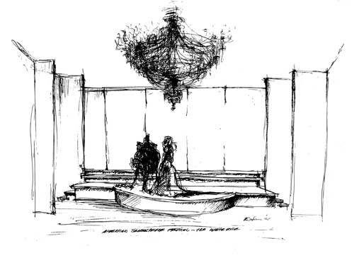 Peter Wexler - sketch of White House stage from the NY Times front page 1961